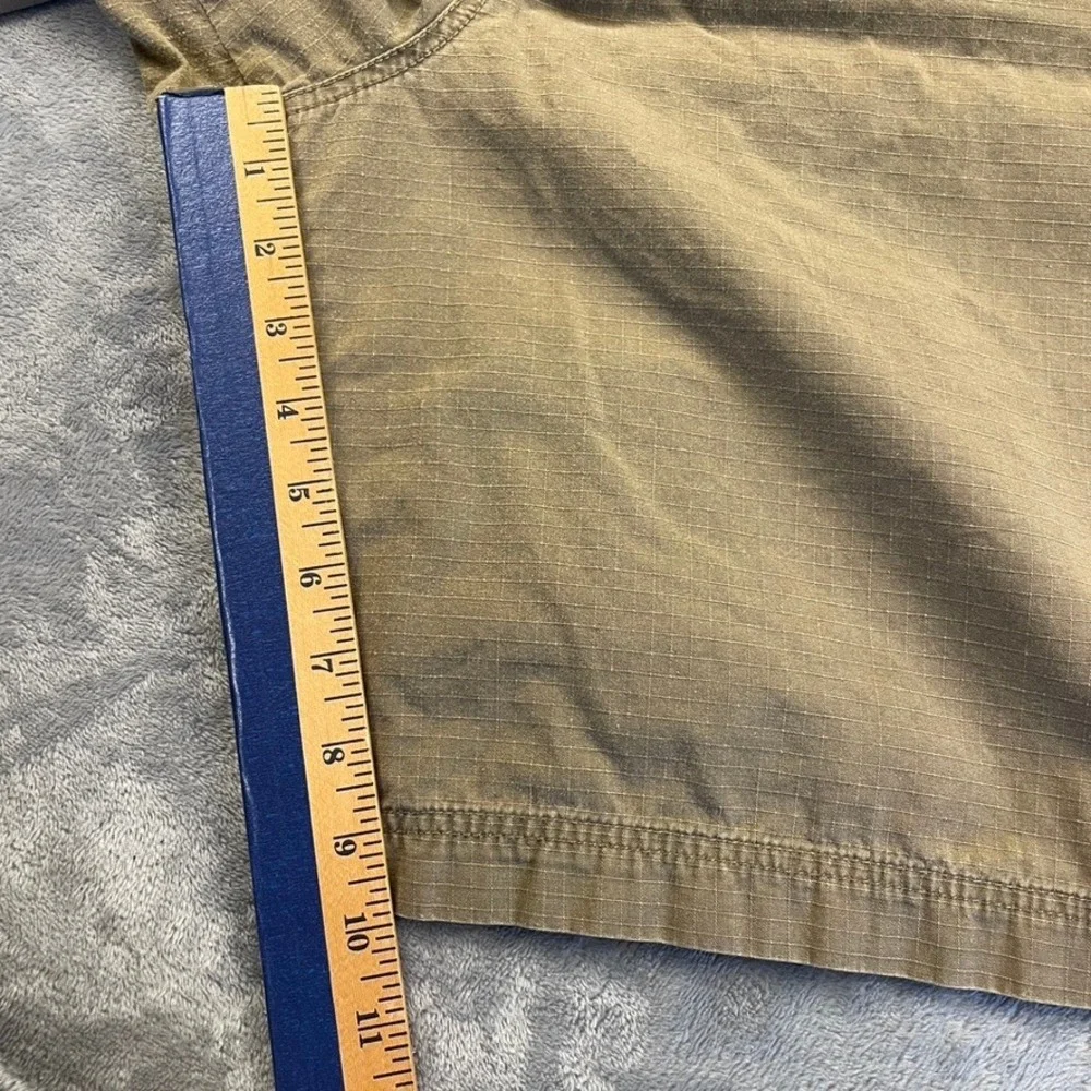 Gap Factory Store Men's XL Ripstop Hiking Shorts Khaki Tan Built-in Belt Cotton